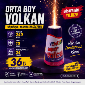 Düğün girişi için orta boy volkan Venüs Konik 667